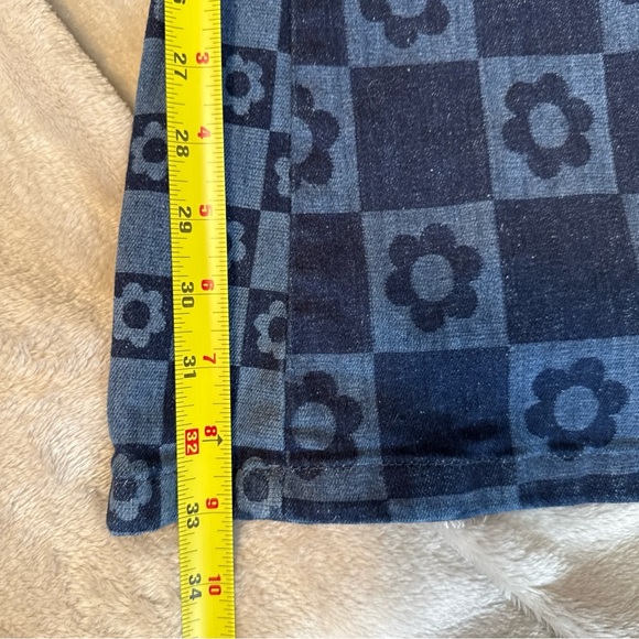Jaded London Skinny Flare Retro Checkerboard Jeans Size 26 And Denim Top Size 4 - Picture 11 of 16